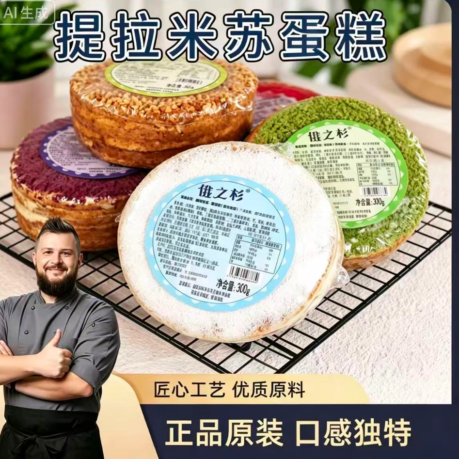 [发2个]俄式风味奶油蜂蜜提拉米苏小蛋糕甜品多种口味300克/个 到手价¥9.99