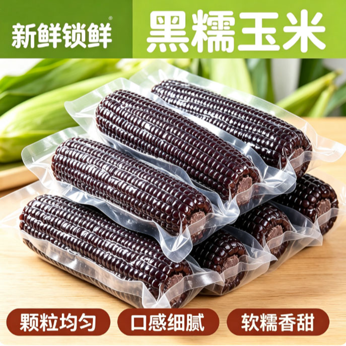 DM【14.9发10根】黑糯玉米单根260g软糯便携简餐家庭杂粮主食早餐 到手价¥14.90