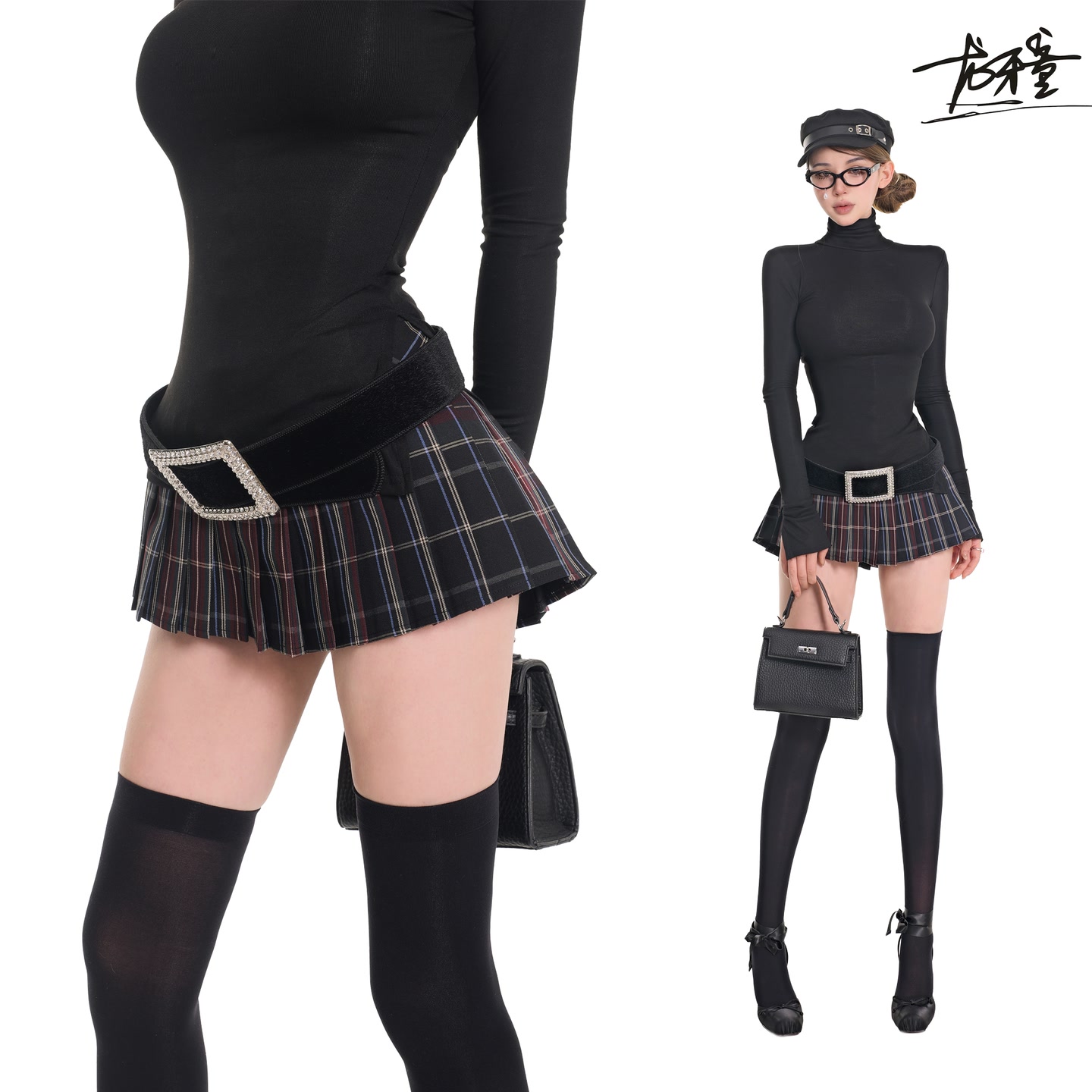 龙牙童【格兰物语】秋季纯欲女士长袖打底衫上衣套装短裙辣妹显瘦 到手价¥39.90