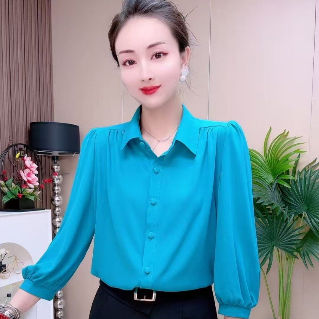 25099.春夏薄款美林麻打底女士休闲百搭长袖T恤韩版宽松慵懒上衣 到手价¥49.99