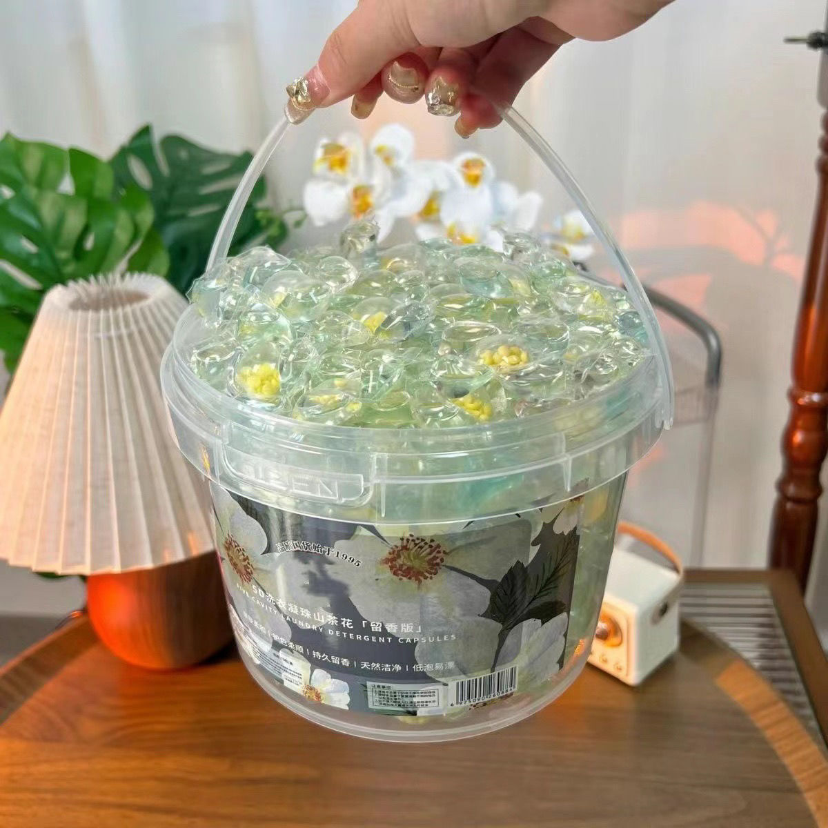 【大桶装】山茶花洗衣凝珠5D五合一功效持久留香强效去污除螨家庭 到手价¥6.90