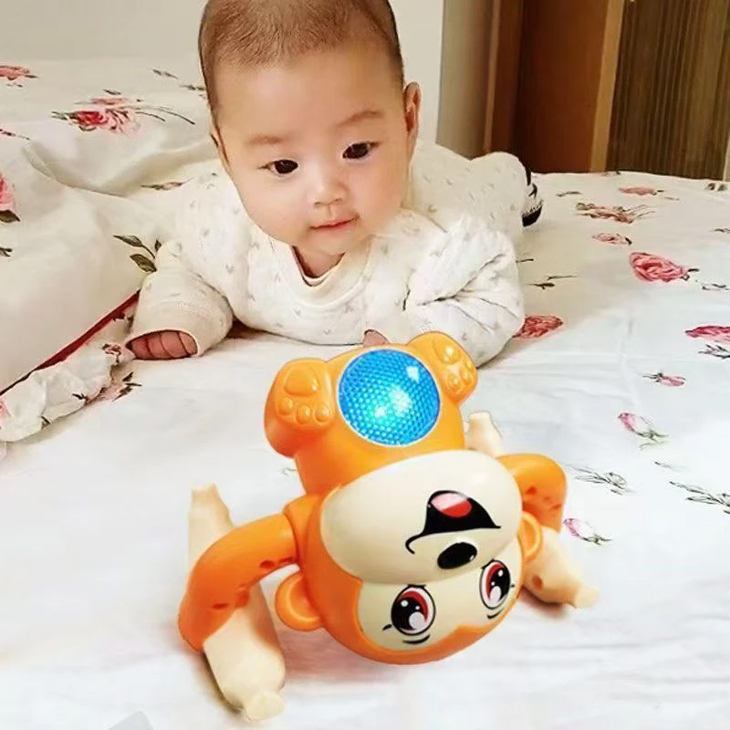 婴儿宝宝有声会动翻滚猴益智电动趣味爬行翻跟头旋转学爬行玩具 到手价¥19.90