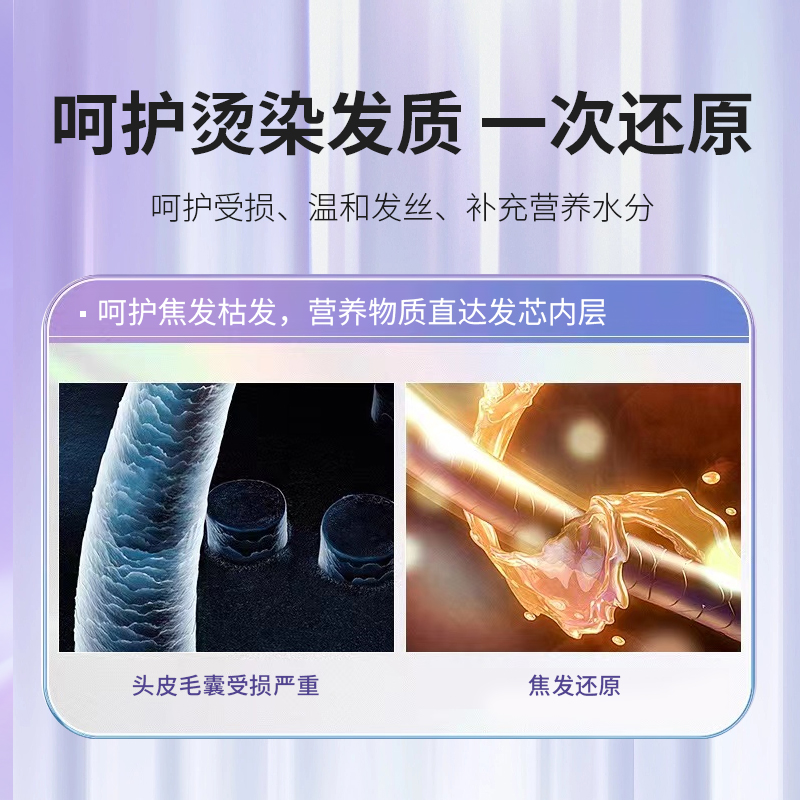 【K总推荐】直发膏软化剂头发柔顺剂永久定型蛋白矫正免拉直头发 图片 6