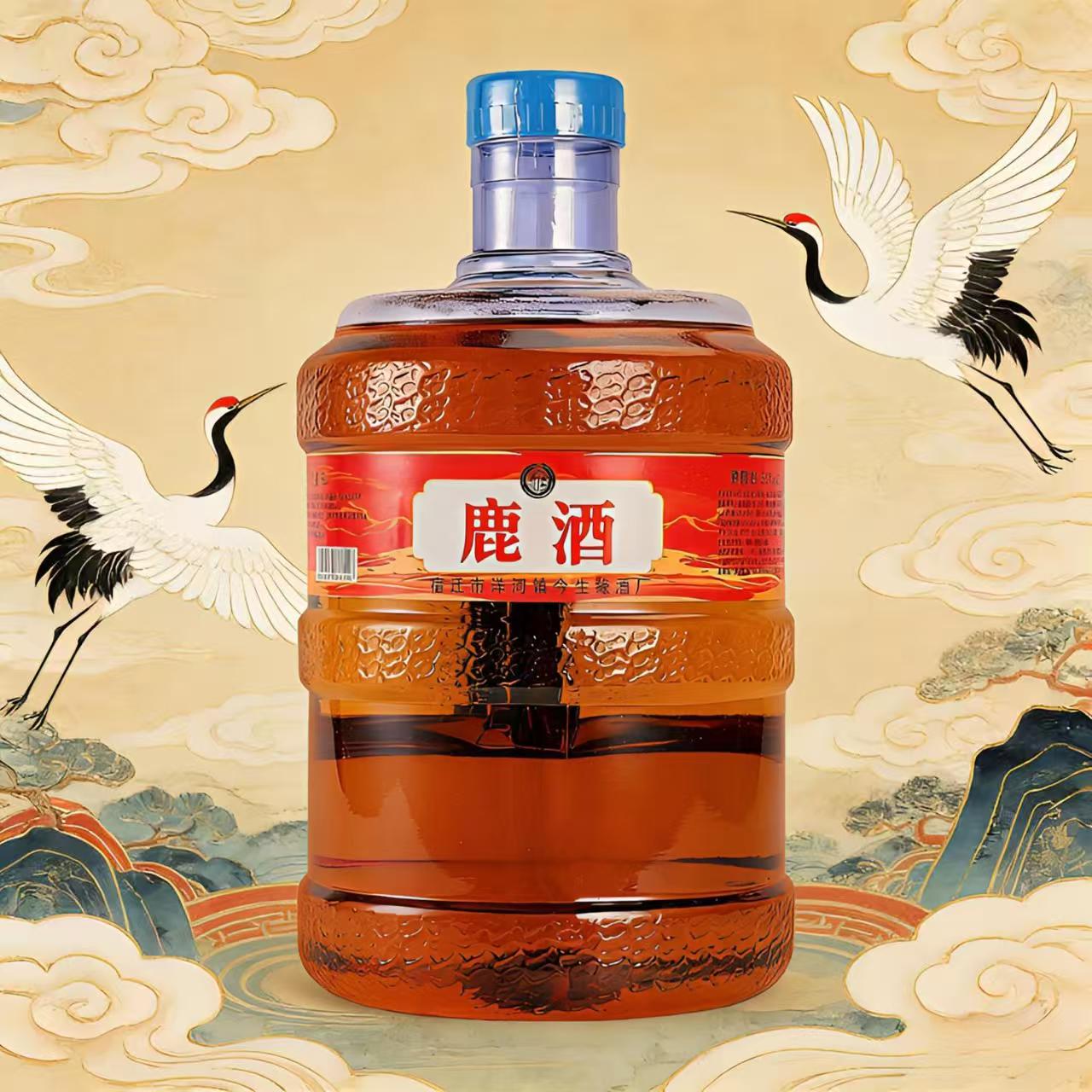 鹿酒蓝桶装42度纯粮食白酒五味良材大容量5L*1桶 到手价¥29.90