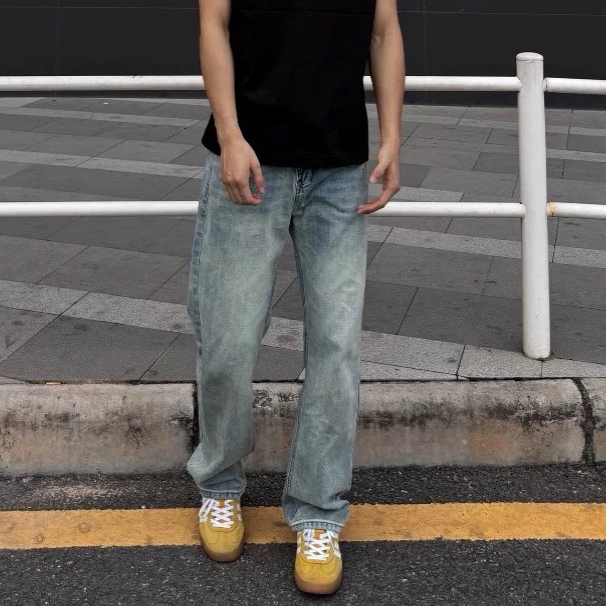 【年终清仓】春秋美式水洗做旧复古百搭直筒牛仔裤WH-505 到手价¥39.90