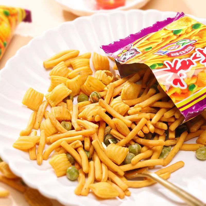 爱尚咪咪虾条虾味薯条蟹味粒薯片大礼包小零食小吃货休闲食品批发 到手价¥7.90