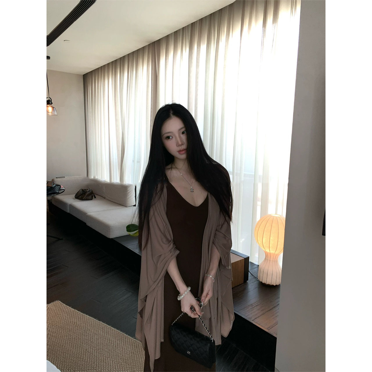 智性美人 显瘦连衣裙+氛围感开衫 到手价¥39.99