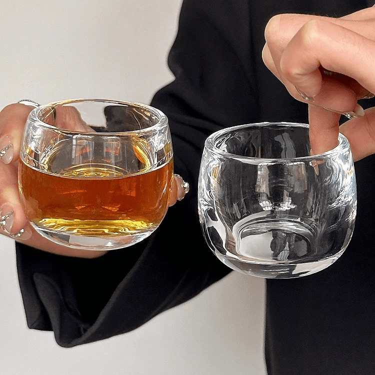 【9.9/8只】水晶扳指杯玻璃杯玻璃水杯家用喝水杯茶杯酒杯主人杯 到手价¥9.90