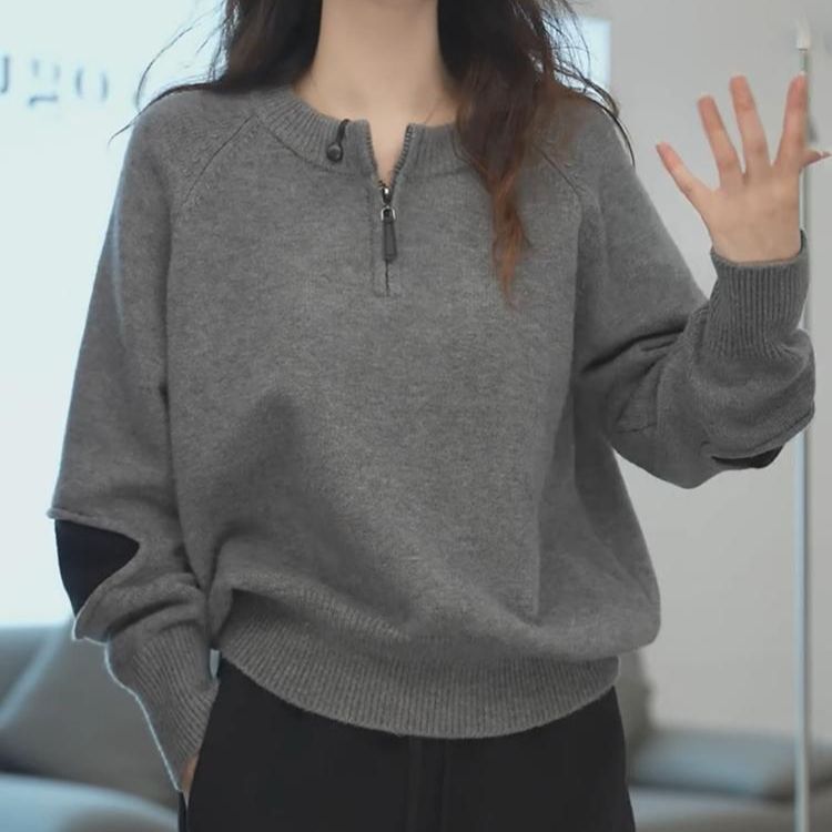 俞兆林慵懒风高级感毛衣女秋冬新款宽松遮肚子显瘦内搭针织衫外穿 到手价¥59.90