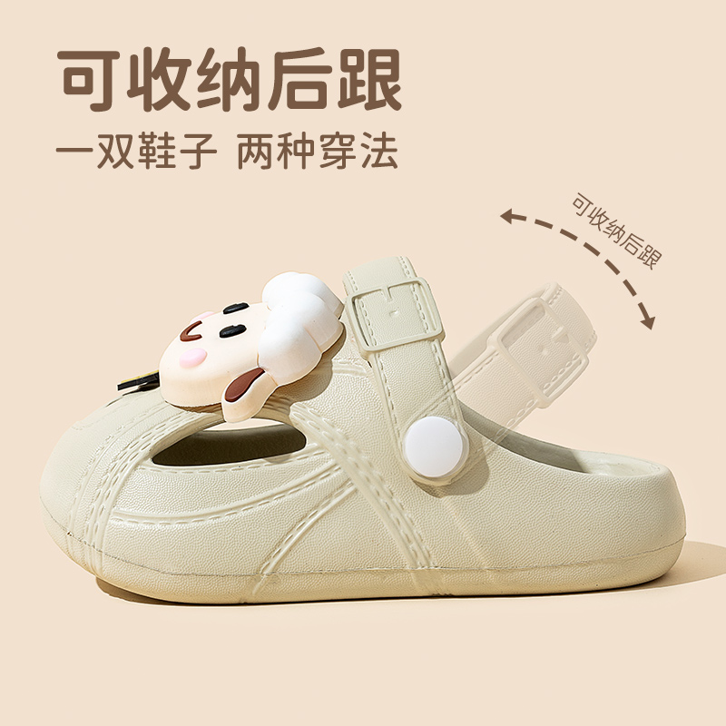 儿童EVA踩屎感洞洞鞋小羊外穿沙滩拖鞋包头凉拖【灰太狼优选】 图片 8