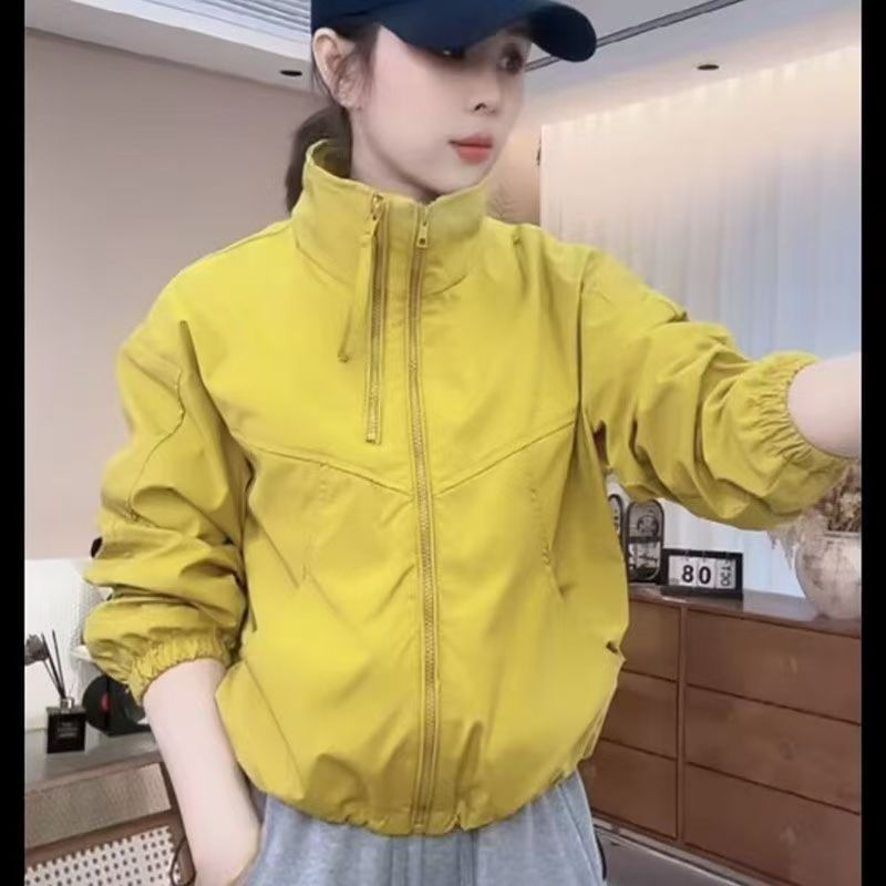 立领棒球服短外套女2025春秋新款小个子休闲百搭夹克外套HJ 到手价¥39.90
