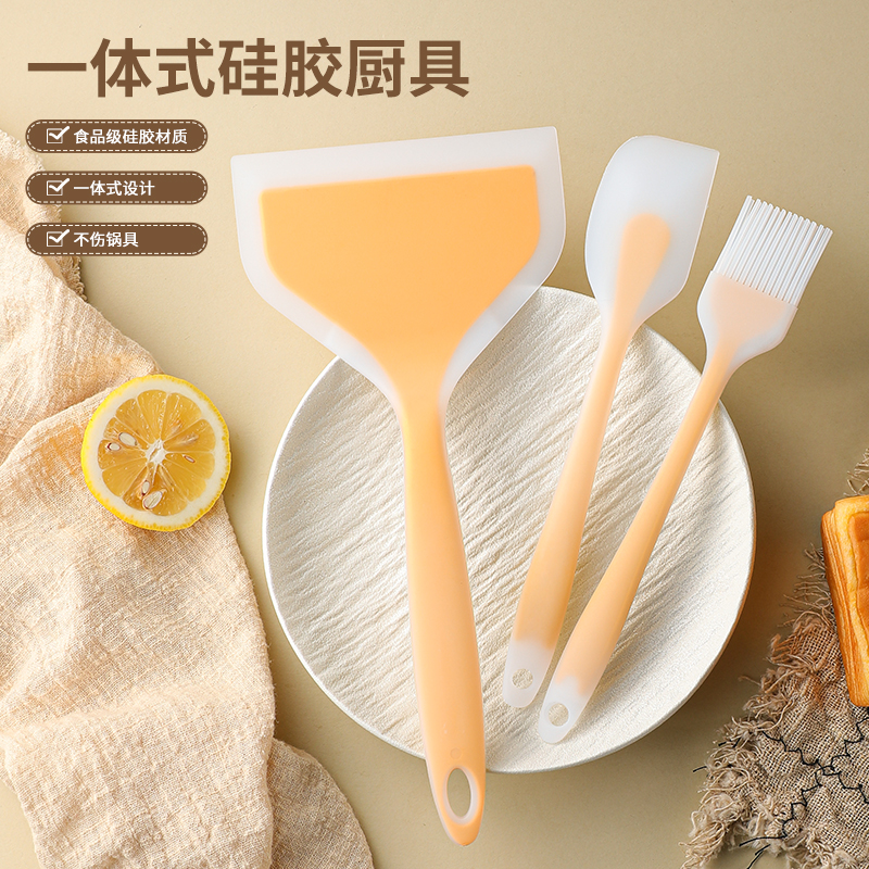 食品级硅胶烙饼铲玉子烧铲耐高温不粘锅硅胶抹刀刷子平底锅煎饼z 到手价¥9.90