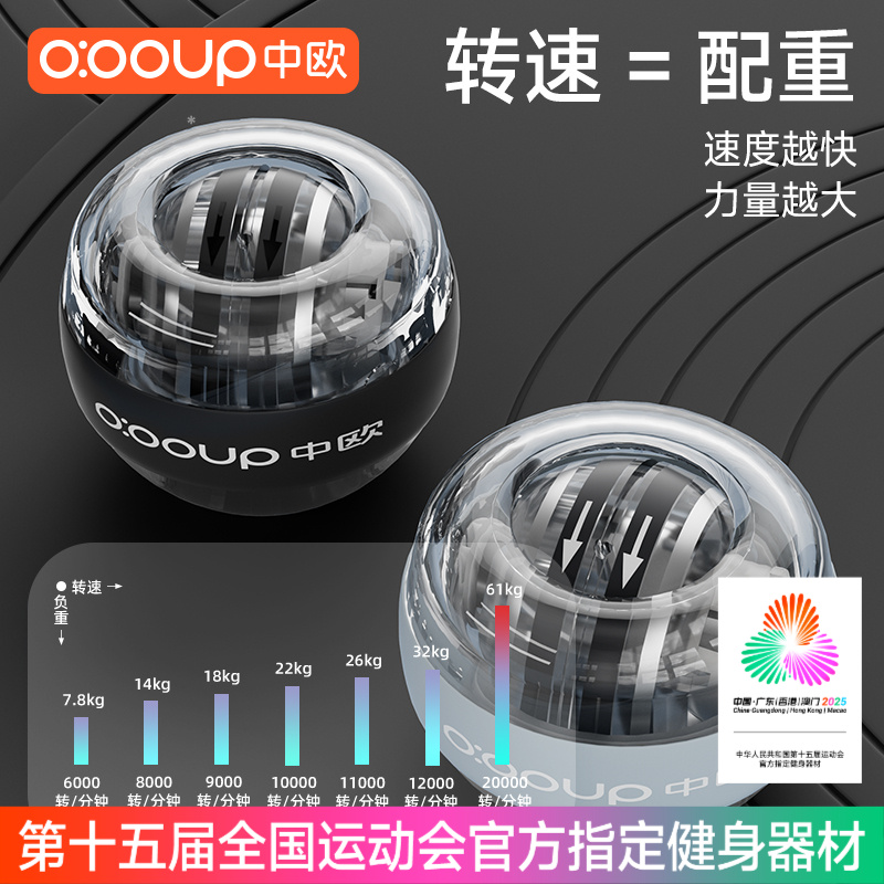 中欧腕力球学生用自启动臂力静音握力球手腕锻炼训练器【2.0版】 到手价¥25.90