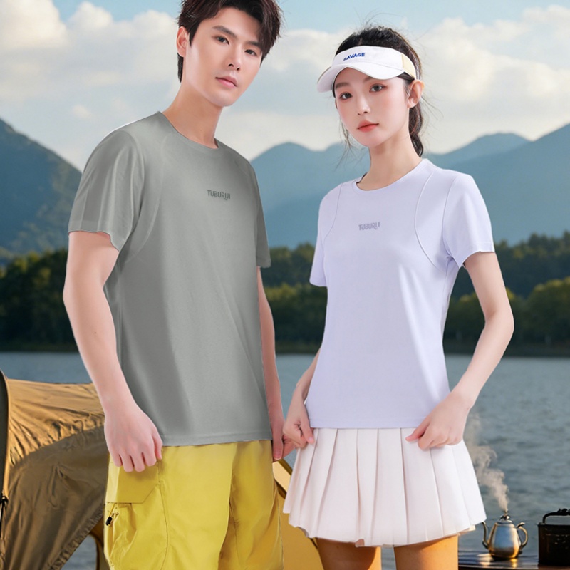 夏季清仓男女同款运动休闲速干短袖T恤玉兰纯露小凉皮G 到手价¥14.99