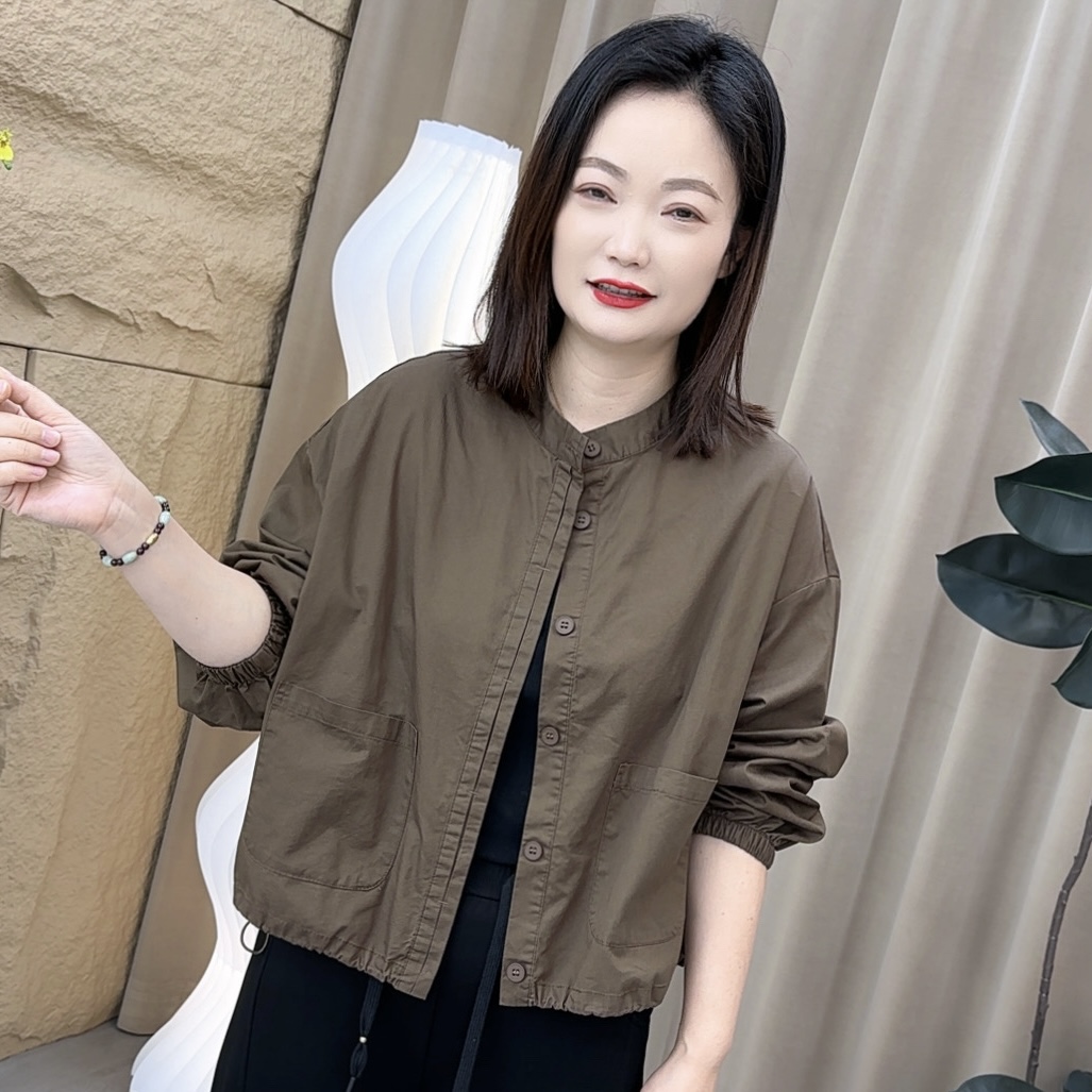 春夏新款薄款爆款时尚洋气拼接宽松显瘦女士长袖衬衫外套WL6619 到手价¥89.90
