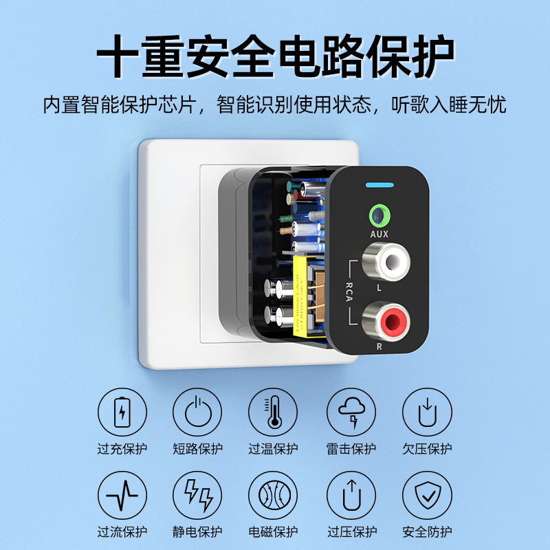 老功放改装蓝牙接收器6.0音箱响转换无线音频适配器无损播放模块 图片 4