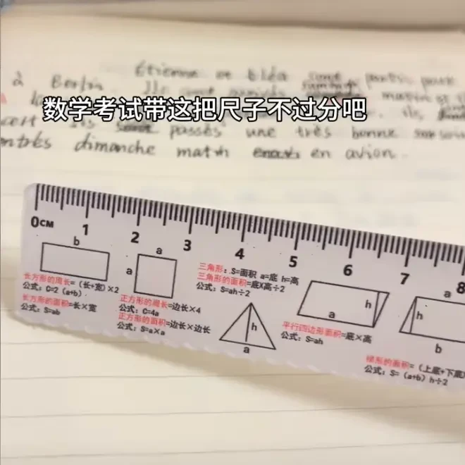 抢！【9.9元2把】数学公式尺考试神器高中学生直尺几何图形学习尺 到手价¥9.90