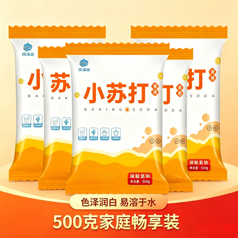 【9.9到手5斤】食用小苏打500g食品级小苏打去黄蒸馒头果蔬清洁 到手价¥9.90