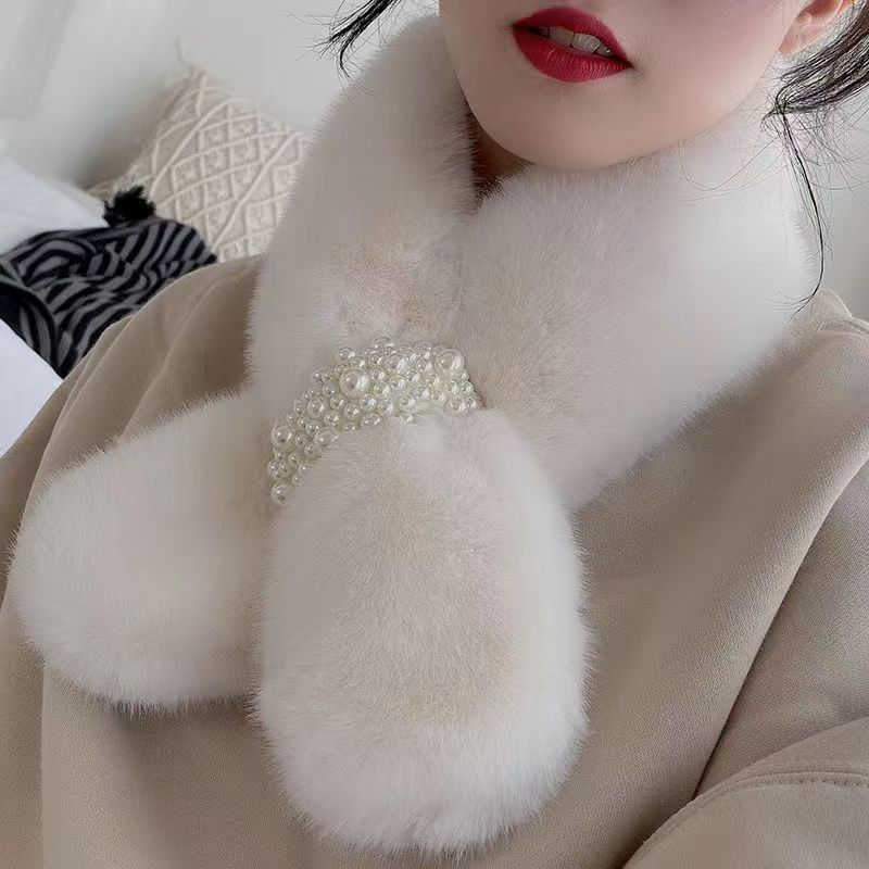 秋冬季柔软毛毛围巾韩版贴标韩系秋冬ins毛绒女围脖围巾 到手价¥6.99