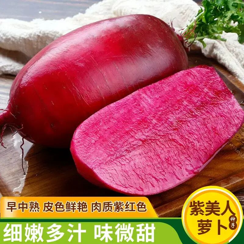 【凤梨萝卜种子】脆甜红皮红肉水果阳台花盆可种青萝卜红萝卜种子 到手价¥3.88