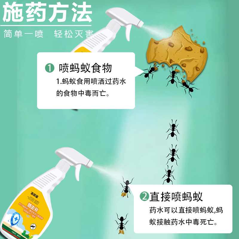 【只需一喷】灭蚂蚁药家用室内厨房除红黄白黑蚂蚁杀蚁喷剂杀虫剂 图片 4