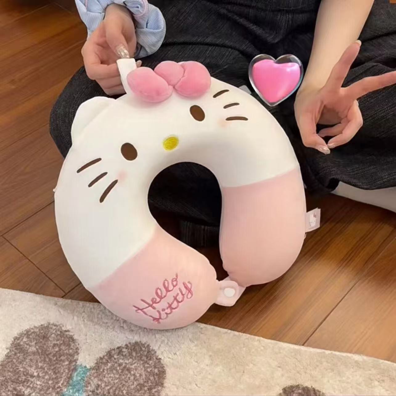 【高能】kitty猫可爱u型枕少女心卡通记忆棉护颈护脖学校午睡枕 到手价¥9.99