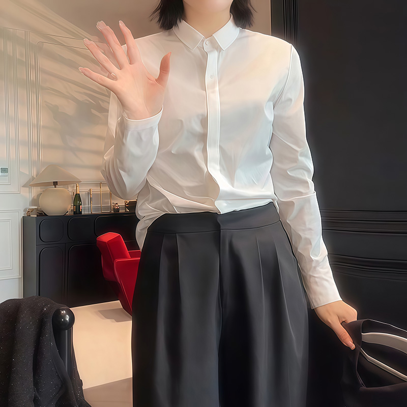 职场秋冬高级白衬衫2026年新款高级内搭女士高档大气女装白色衬衣 到手价¥69.90