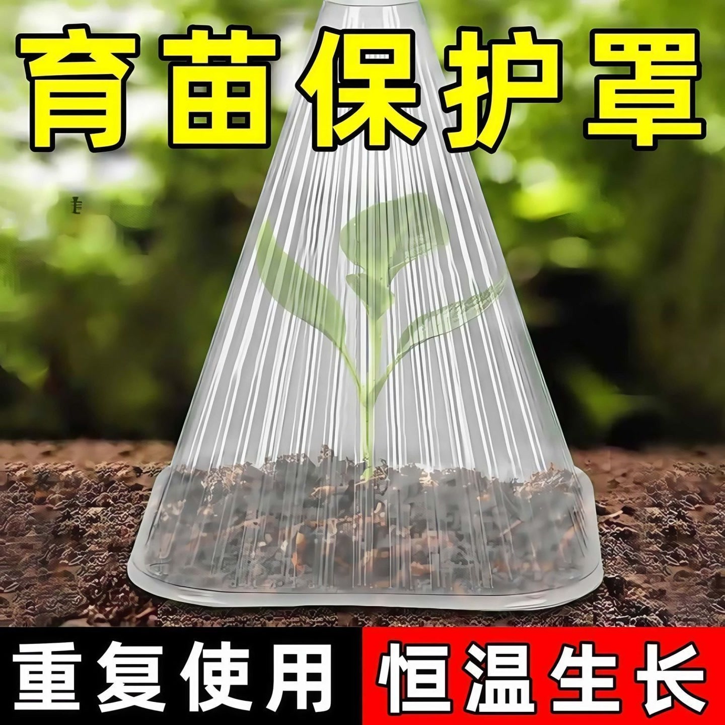 幼苗保护罩大号育苗罩绿植蔬菜菜苗保温防霜冻可重复使用透明钟罩 到手价¥5.80