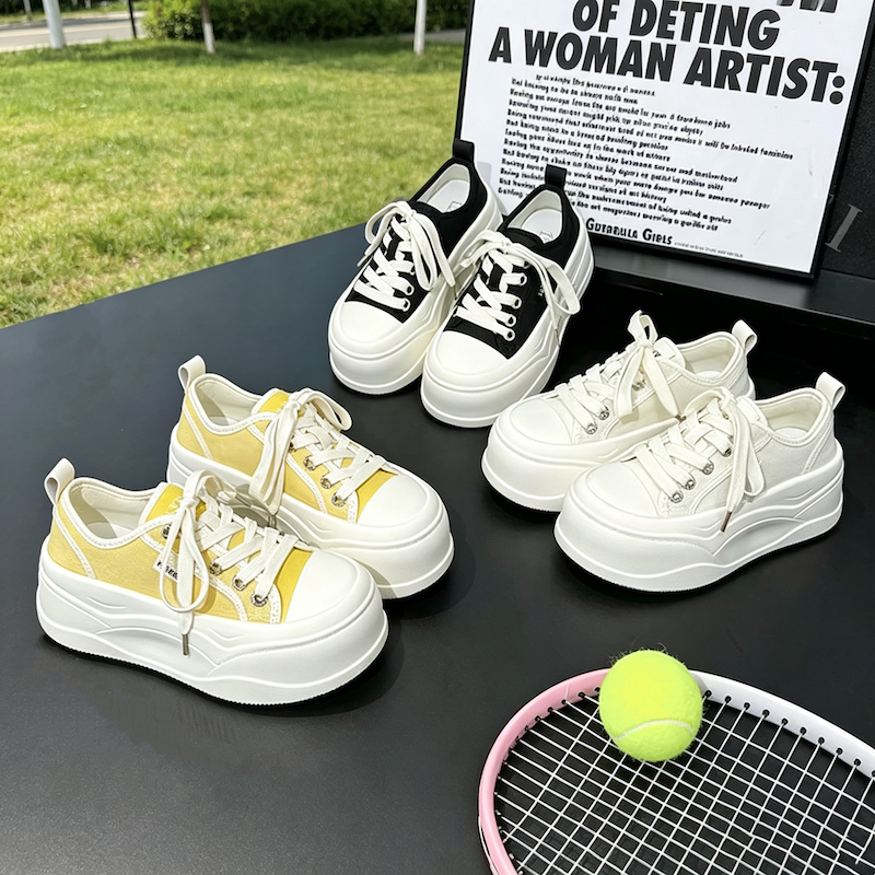 透网厚底小白鞋女款春季新款百搭休闲板鞋增高四季款女2633 到手价¥59.90