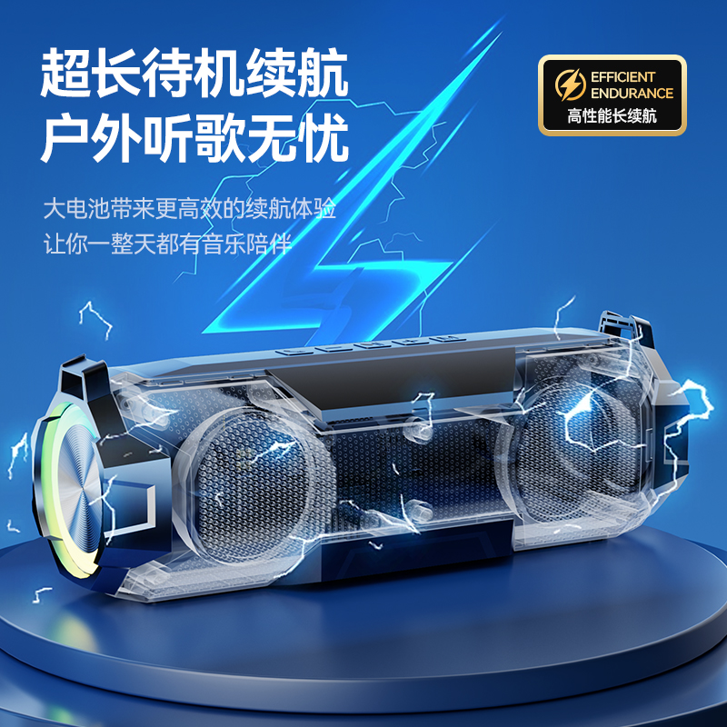 五核智能语音蓝牙音响低音炮彩灯大音量家用高音质无线音响4zb 图片 6
