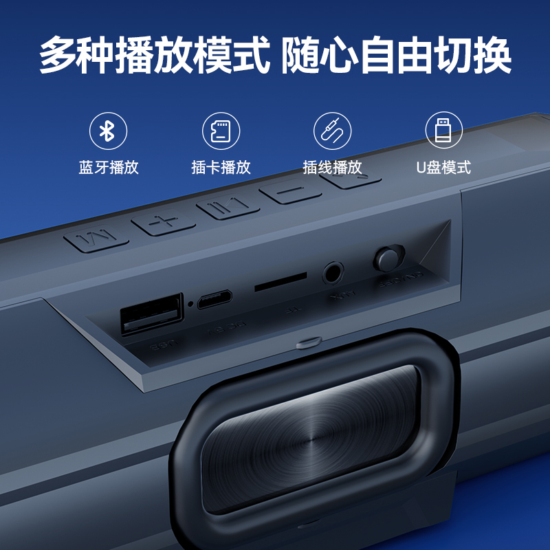 五核智能语音蓝牙音响低音炮彩灯大音量家用高音质无线音响4zb 图片 8