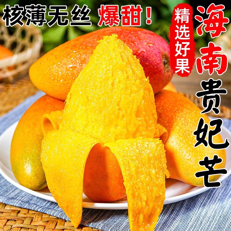 QF【9.9发3斤 约15-20个】海南贵妃芒新鲜现摘芒果 催熟放软吃 到手价¥9.90
