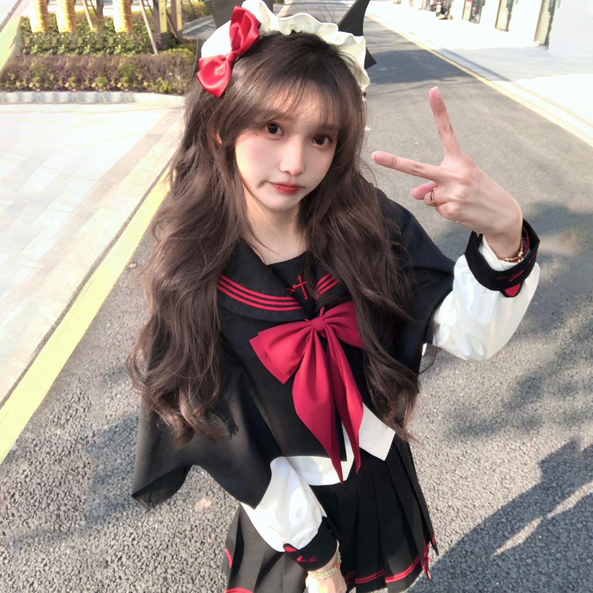 川町香【小恶魔】原创jk甜美日系正版校供学院收腰水手服套装显瘦 到手价¥89.90