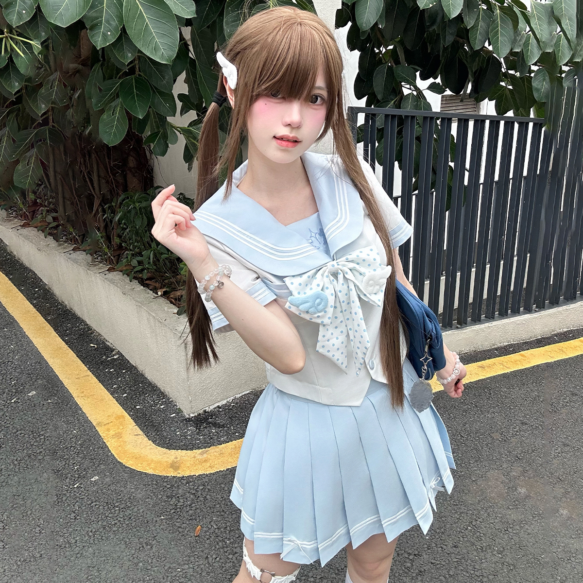 川町香【小天使】原创jk甜美日系正版校供学院收腰水手服套装显瘦 到手价¥69.90