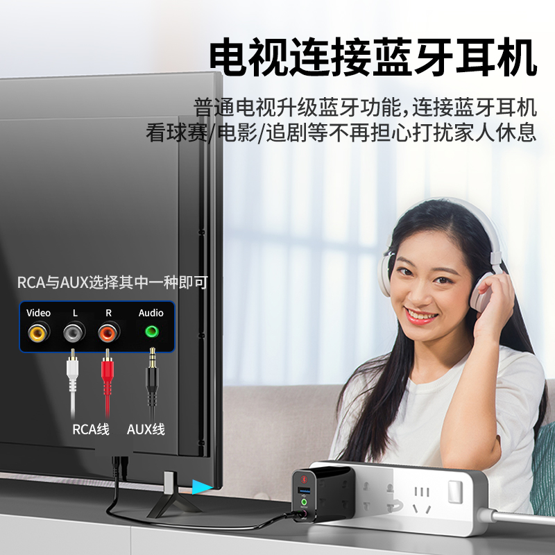6.0蓝牙接收器音响功放机音频适配器电脑视U盘立体音多功能发射器 图片 6