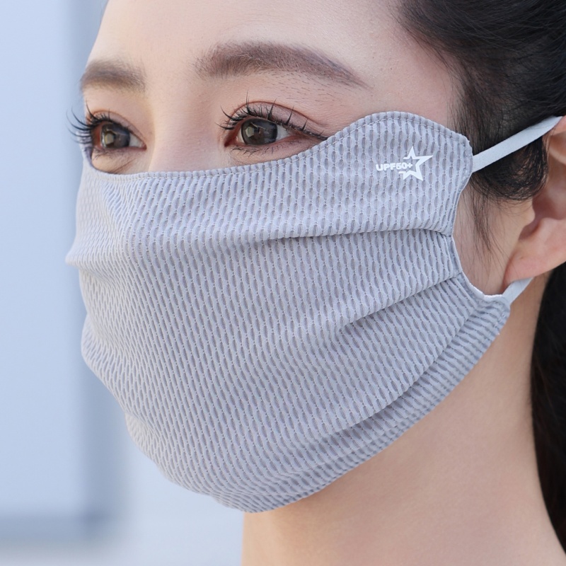 加大防晒口罩女夏季冰丝凉感护眼角薄款透气防紫外线户外骑行面罩 到手价¥4.42