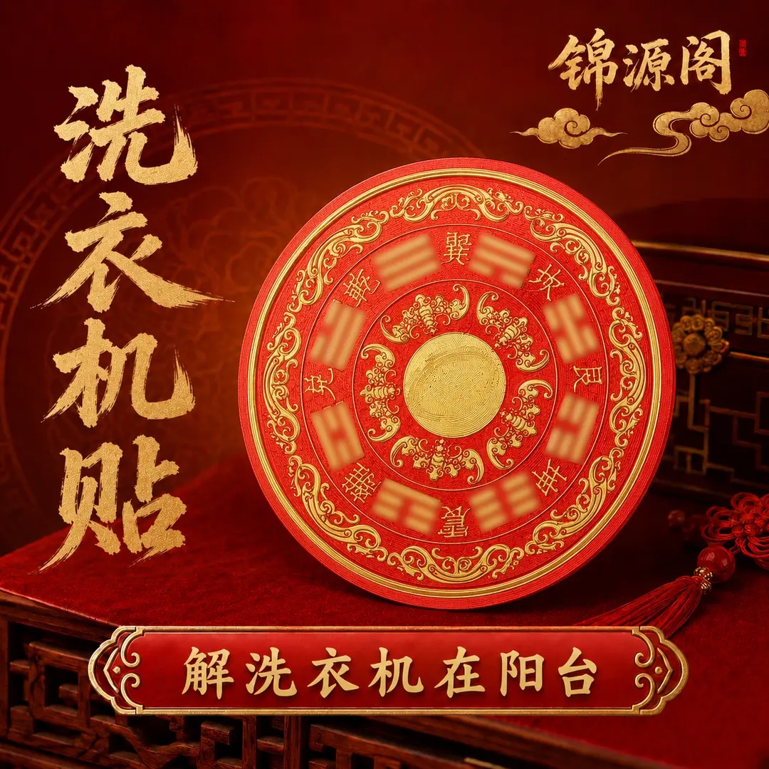 【师傅推荐】阳台洗衣机福纹装饰贴洗衣机自粘装饰贴画 直径6cm 到手价¥13.90