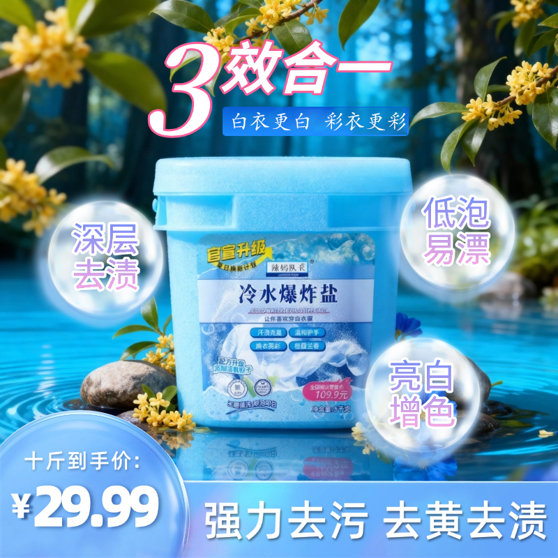辣妈队长冷水爆炸盐柔顺护衣速溶去污白衣去黄增白持久留香家用 到手价¥19.99