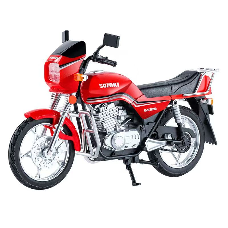 抢 GS125摩托车铃木王模型1:10比例合金车模静态礼品摆件情怀收藏 到手价¥59.90