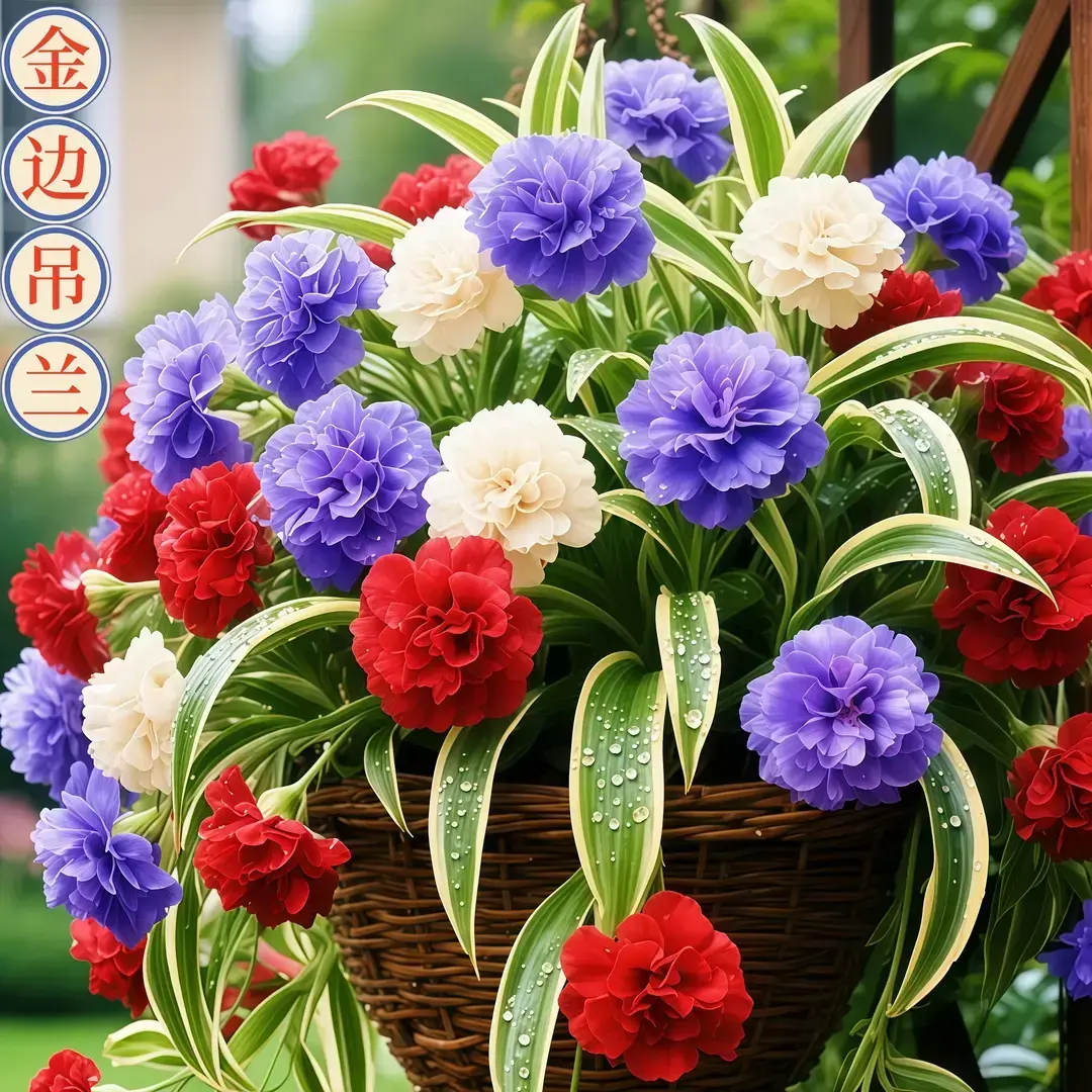 【香水味】金边大花香水吊兰苗四季开花新手好养耐寒耐热花卉 到手价¥9.90