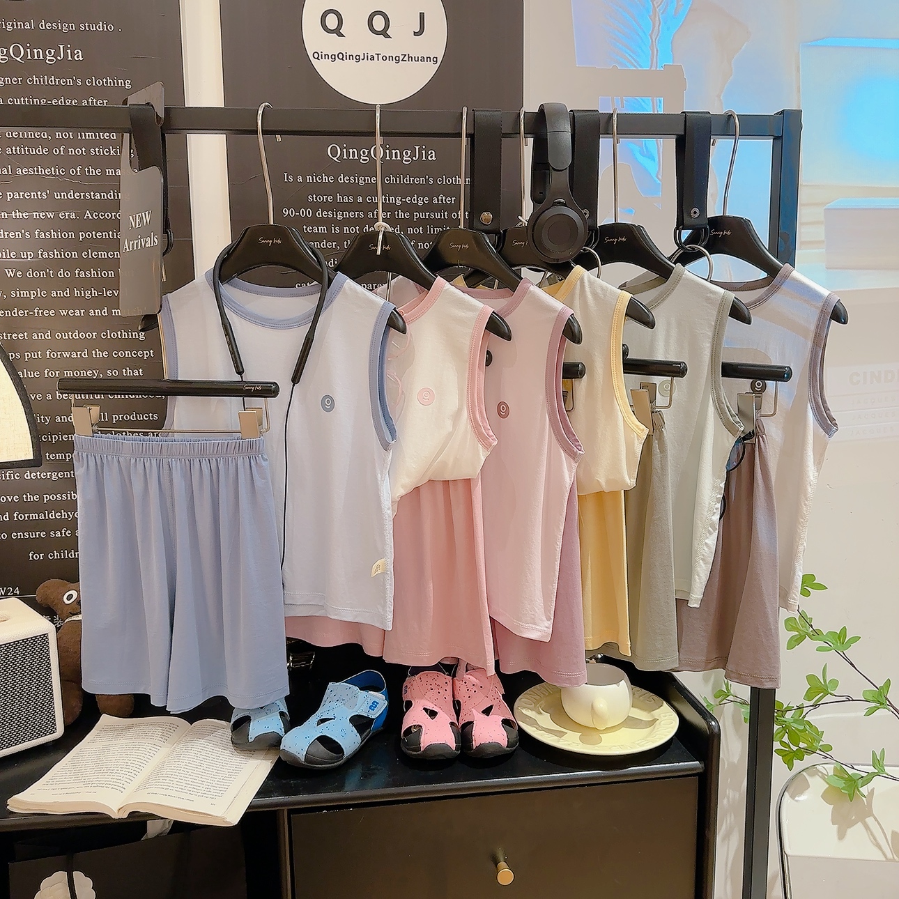 清凉一夏 儿童背心短裤套装冰川丝语系列家居服套装 X03 T 到手价¥15.90