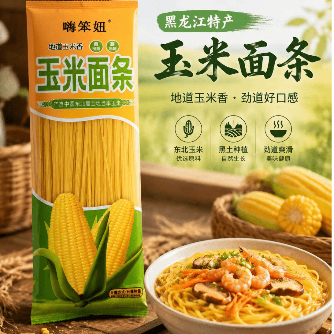 7T【9.9给10袋1000克】东北特产干玉米面条 到手价¥9.99