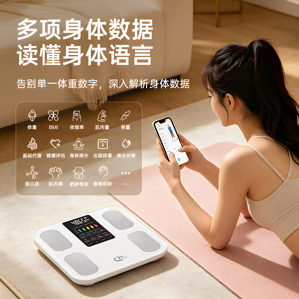 【24小时发货】Dream蓝牙体脂秤智能体脂秤APP人体秤体重秤电子秤 图片 6