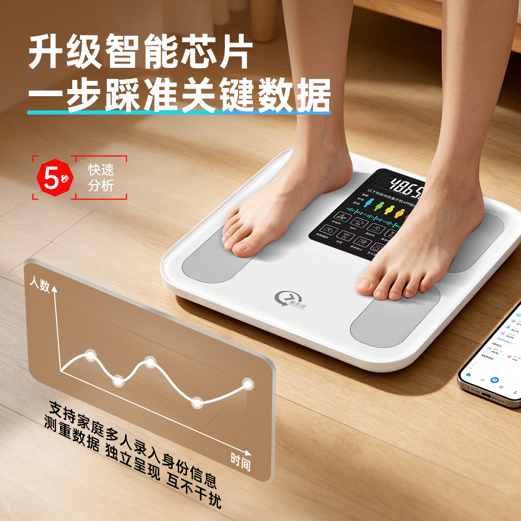 【24小时发货】Dream蓝牙体脂秤智能体脂秤APP人体秤体重秤电子秤 图片 3
