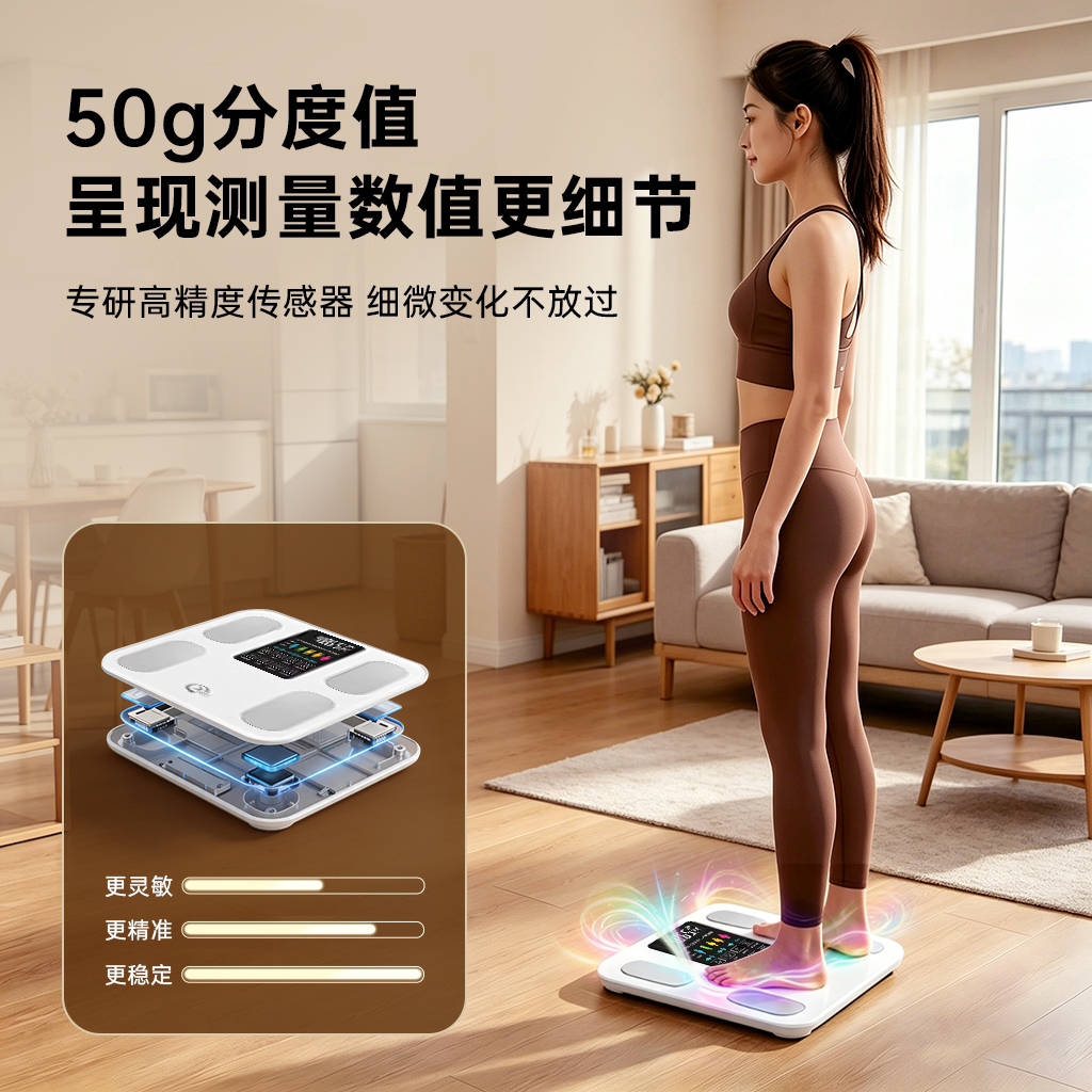 【24小时发货】Dream蓝牙体脂秤智能体脂秤APP人体秤体重秤电子秤 图片 5