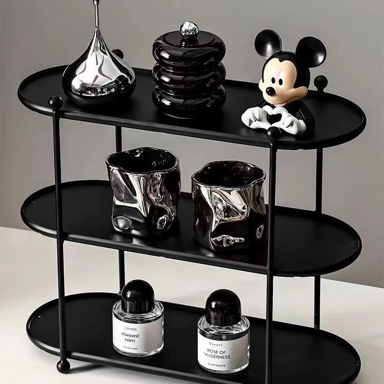 高级餐边柜家用卫生间ins整理台面化妆品桌面多层杯子收纳置物架