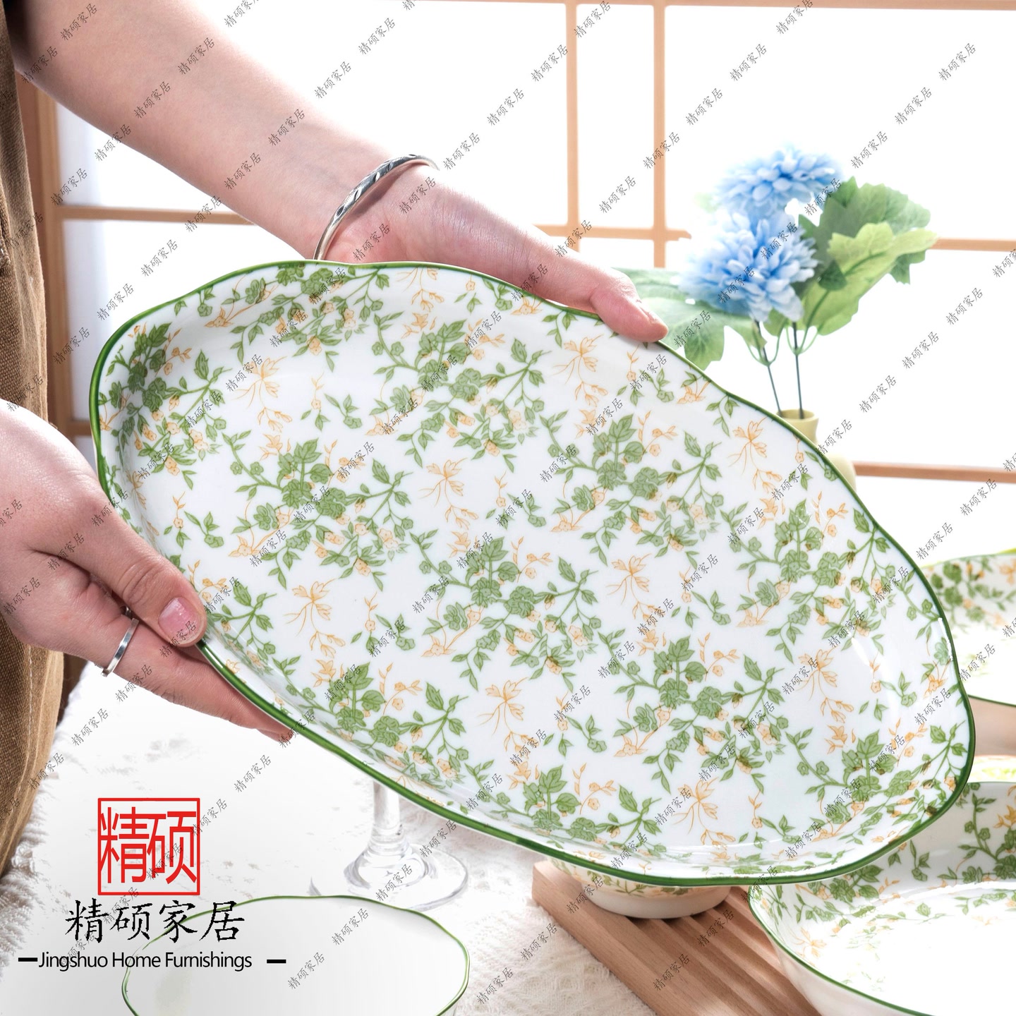 【福利】爱满天下32CM陶瓷大鱼盘【2个装】 到手价¥23.88