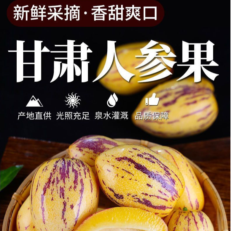 甘肃沙漠人参果新鲜产地直发带箱5斤单果150g+约7-15个大果 到手价¥19.90