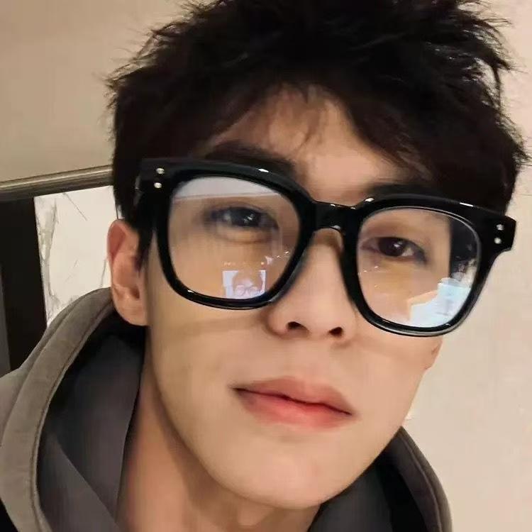 【GC】黑框眼镜近视大框男素颜神器情侣无度数防蓝光平光镜粗框W 到手价¥3.90