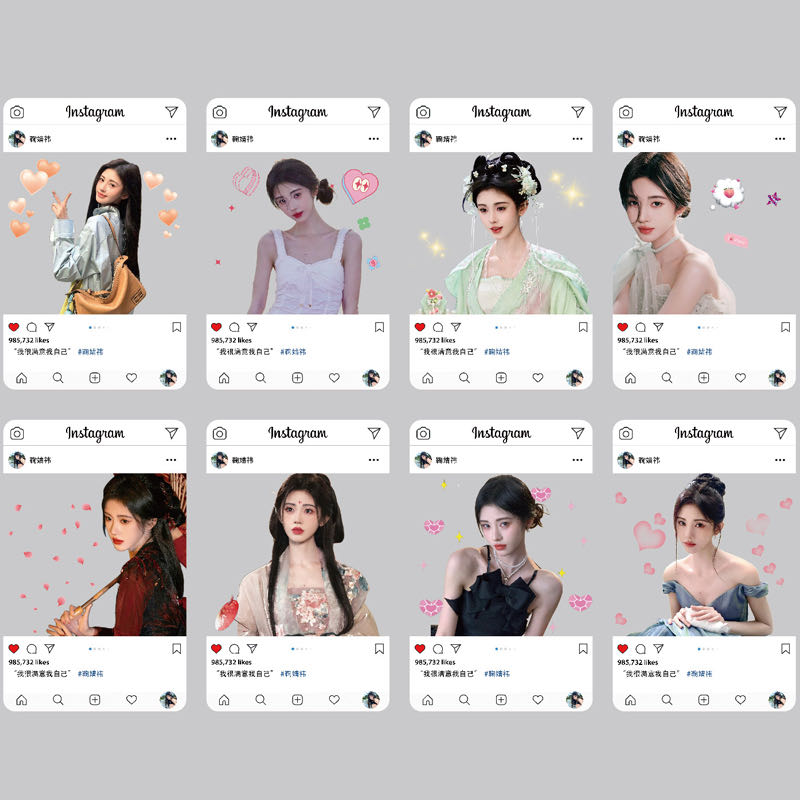 明星合集1透卡pvc卡片时代少年团王鹤棣四代8张透明拍立得贺卡 到手价¥3.69